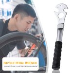 Cl a pdale de vlo 3 en 1 avec longue poigne, pdales de vlo professionnelles, cl a cne, outils ...