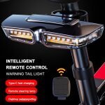 Clignotant arrire de vlo avec tlcommande 20 led, equipement de cyclisme rechargeable par usb, vlo ...
