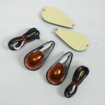 Clignotant goute d'eau chrom� orange a ampoule auto pour moto scooter feu d�coratif