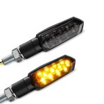 Clignotants moto led lumitecs tx10 2 pi�ces teint� noir