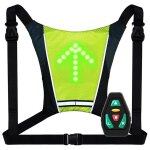 De clignotant de v�lo a led, gilet de clignotants de v�lo a led, r�fl�chissant rechargeable avec indicateur ...