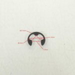 Clip circulaire 3 pts origine pour mobylette peugeot 50 103 �14mm �17. 5mm neuf