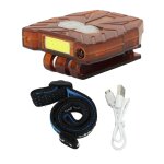 Clip sur chapeau lumire dtection de mouvement 2 vitesses usb rechargeable mini lampe frontale cob mains ...