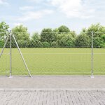 Clture hexagonale vidaxl 1, 2x100 m acier galvanis, poteaux de clture vidaxl avec plaques de base ...