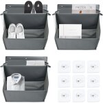 Cmwx - 3pcs range chaussures a suspendre sur la porte, etagres a chaussures pour camping - car avec ...