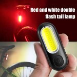 Cob lampe led de vlo usb rechargeable 5 modes rouge blanc vtt route vlo feu arrire casque de scurit ...