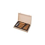 Coffret collection 10 couteaux pliants en h�tre et lame carbone tailles assorties opinel - 183102 - acier ...