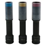 Coffret de douilles a chocs slimpower pour jantes aluminium, extra - longues