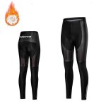 Collants de cyclisme en polaire thermique pour femmes, coussin en gel, pantalon de vélo, pantalon de ... Collants de cyclisme en polaire thermique pour femmes, coussin en gel, pantalon de vélo, pantalon de ...