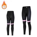 Collants de cyclisme en polaire thermique pour femmes, coussin en gel, pantalon de vélo, pantalon de ... Collants de cyclisme en polaire thermique pour femmes, coussin en gel, pantalon de vélo, pantalon de ...