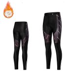 Collants de cyclisme en polaire thermique pour femmes, coussin en gel, pantalon de vélo, pantalon de ... Collants de cyclisme en polaire thermique pour femmes, coussin en gel, pantalon de vélo, pantalon de ...