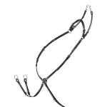Collier de chasse pour cheval avec martingale amovible et elastique equiline