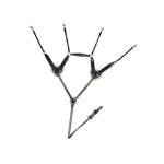 Collier de chasse cinq points noir cheval