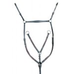 Collier de chasse ferrures argent�es noir poney