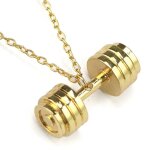 Collier d'haltre en forme de kettlebell pour hommes, accessoire de sport, d'haltrophilie, de musculation ...