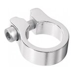 Collier serrage tige de selle attache argent �28. 6mm velo cycle
