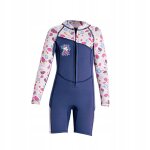 Combinaison de plonge thermique a manches longues pour enfant, fermeture eclair sur le devant, maillot ...