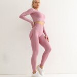 Combinaison de yoga sans couture ensemble de sport deux pi�ces pour femmes v�tements d'entra�nement leggings ...