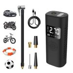 Compresseur a air portatif sans fil gonfleur pneus voiture gonfleur electrique, pompe a vlo, mini compresseur ...