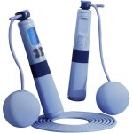 Compteur de corde a sauter num�rique - bleu - corde a sauter sans fil - equipement d'exercice - perte ...