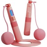 Compteur de corde a sauter num�rique - rose - corde a sauter sans fil - equipement d'exercice - perte ...