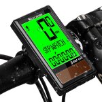 Compteur de v�lo sans fil a energie solaire, odom�tre etanche avec r�tro - eclairage led, prise en charge ...
