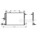Condenseur, climatisation audi 100 de 12 / 1990 a 06 / 1994