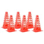 C�nes de football 6 pcs empilables orange 13x13x22, 5 cm