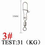 Connecteur d'hameon en acier inoxydable pour pche au brochet, emerillons de leurre, accessoires de ...