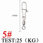 Connecteur d'hameon en acier inoxydable pour pche au brochet, emerillons de leurre, accessoires de ...