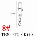 Connecteur d'hame�on en acier inoxydable pour p�che au brochet, emerillons de leurre, accessoires de ...