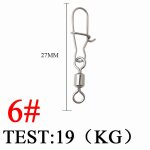 Connecteur d'hame�on en acier inoxydable pour p�che au brochet, emerillons de leurre, accessoires de ...