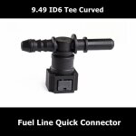 Connecteur rapide incurv� en t pour ligne de carburant id6, raccords de tuyaux, raccord de filtre a essence, ...