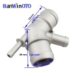 Connecteur de tuyau de distribution d'eau de liquide de refroidissement en aluminium, pour audi tt 1j0121087c, ...