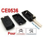 Coque ce0536 2 boutons cl avec rainure tlcommande plip peugeot 107 207 208 307 308 407 807 3008 5008 ...