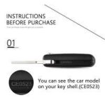 Coque cl� peugeot 3 boutons 407 307 308 607 lame sans raynure