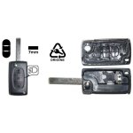 Coque + cl� a rabat mod�le lame avec trois boutons. pile dans la coque - peugeot 407
