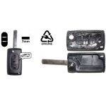 Coque + clé a rabat modèle lame avec trois boutons. pile sur circuit - peugeot 407 Coque + clé a rabat modèle lame avec trois boutons. pile sur circuit - peugeot 407