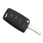 Coque cle pour vw polo golf 7 t - roc tiguan seat ibiza leon ateca arona toledo skoda fabia octavia - ...