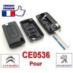 Coque t�l�commande cl� plip 3 boutons (coffre) pour peugeot / citro�n (107 207 307 308 407 607 807 c2 ...