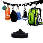 Corde a linge de camping en plein air, organisateur de hamac et de tente, 150 lb, boucle de sangle de ...