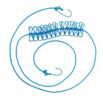 Corde a linge de camping chane de corde a linge de camping bleue