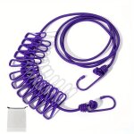 Corde a linge de voyage portable elastique réglable - ligne de vêtements de camping rétractable a 12 ... Corde a linge de voyage portable elastique réglable - ligne de vêtements de camping rétractable a 12 ...