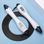 Corde a sauter rglable avec compteur numrique, 2. 8m, avec minuterie, calories, miles, kilomtres, ...