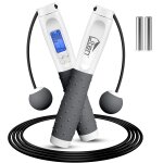 Corde a sauter, corde a sauter sport avec compteur de calories jump rope sans fil numrique rglable ...