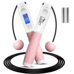 Corde a sauter, corde a sauter sport avec compteur de calories jump rope sans fil numrique rglable ...