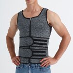 Corset d'entranement de taille pour hommes, 1 pice, gilet amincissant, modelant le corps, fermeture ...