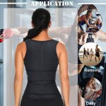 Corset de sauna en noprne pour femmes, ceinture amincissante pour perte de poids, compression, fitness, ...
