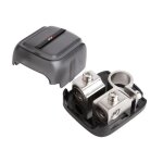 Cosse de batterie - 2x203550mm2 - borne plus argent - pour mini fusibles anl - adnauto