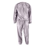 Costume de sauna en pvc gris argent� l�ger et hautement dense pour sports de plein air et fitness v�tements ...